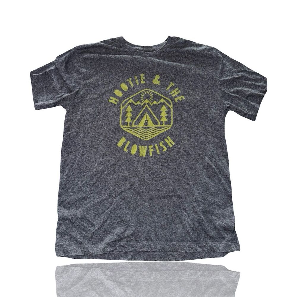 Hootie & The Blowfish Camp Scene Graphic T-Shirt Men's Gray Concert Tee